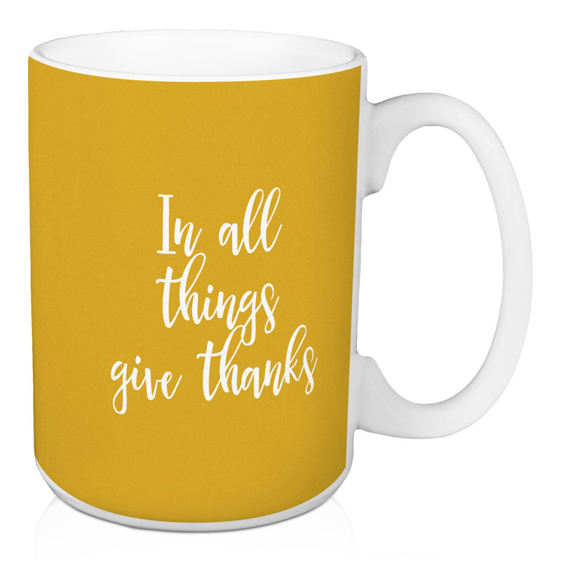 Nader Ceramic Coffee Mug, Mustard Yellow