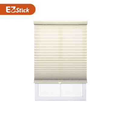 No Drill No Tool Cordless 1" Semi Sheer Light Filtering Pleated Shade