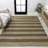 Zemple Rustic Farmhouse Woven Jute Stripe Natural/Brown Rug-986458687