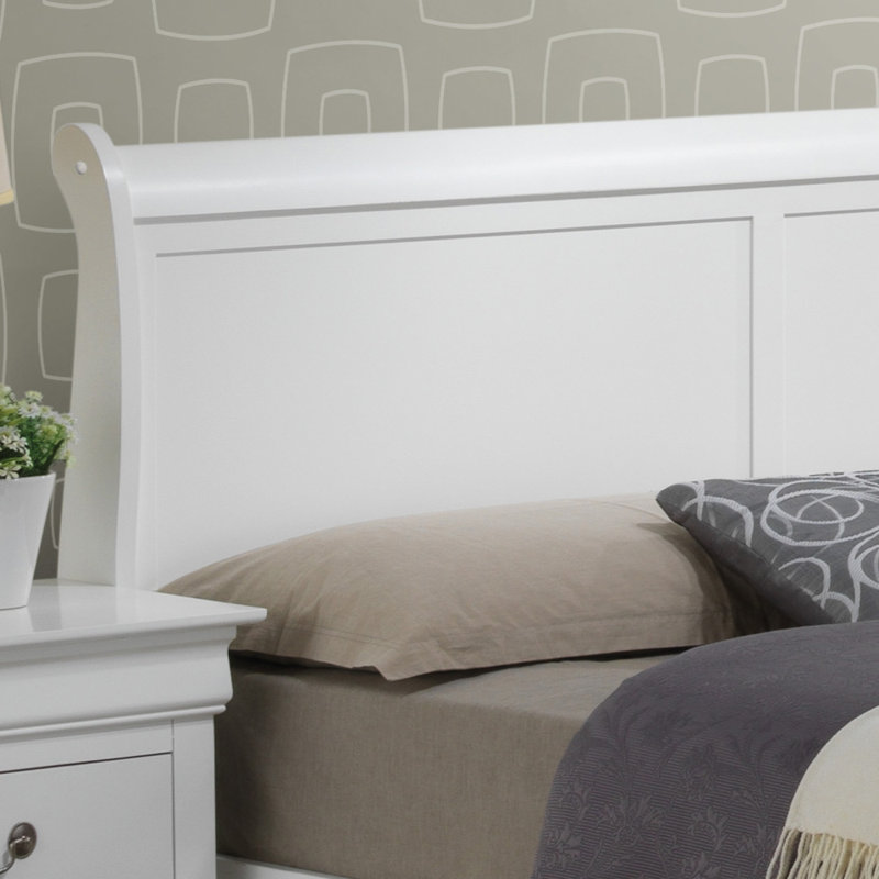Louis Phillipe Standard Bed, Queen, White