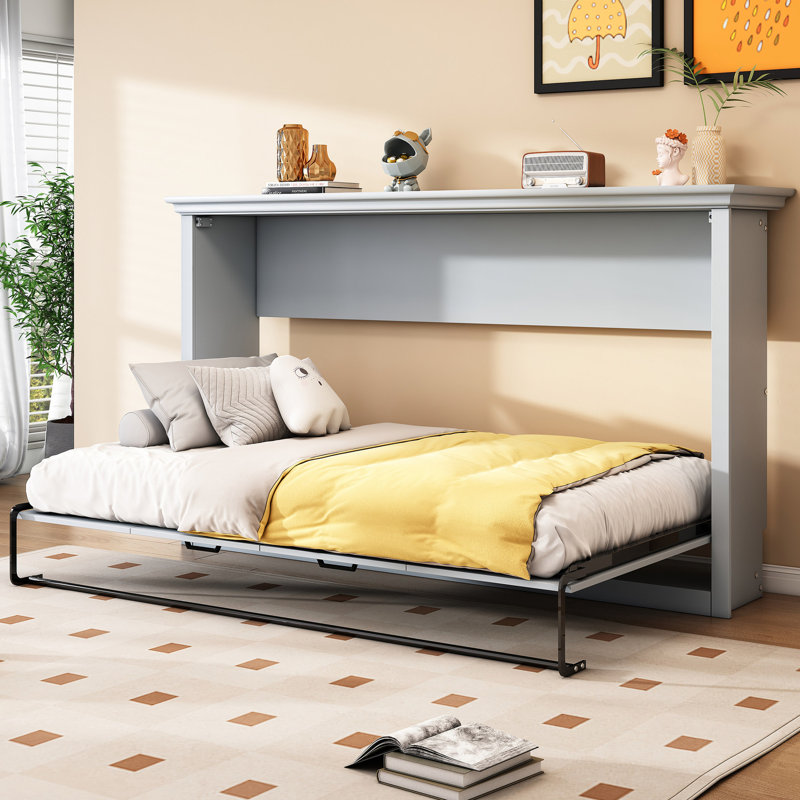 Lit simple pliant, gris - solide, lit espace uni, conscient