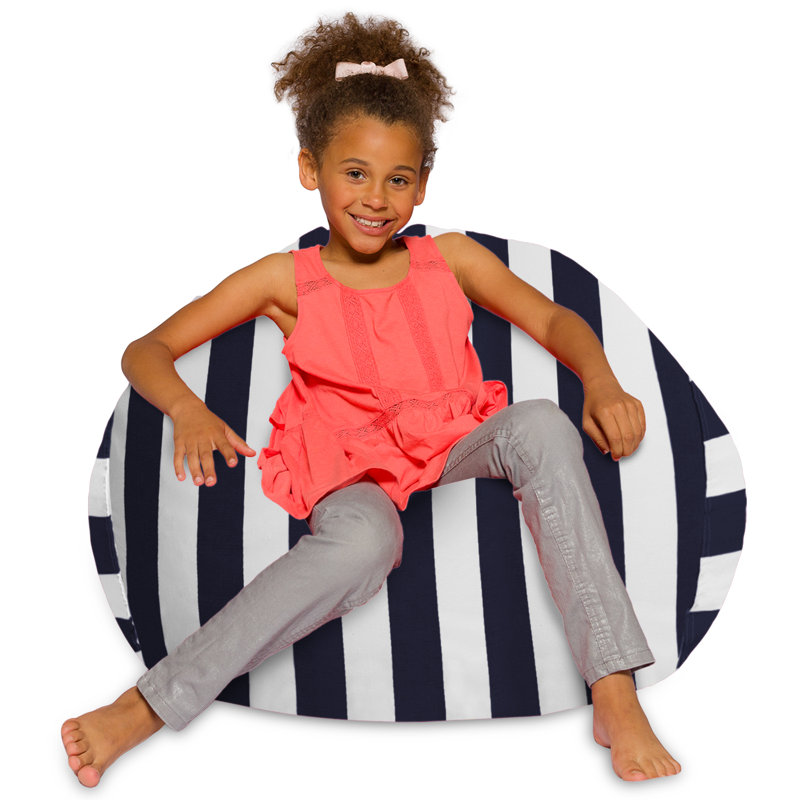 Bean Bag Chair for Kids, Teens, and Adults - Filled with Soft Beads, Includes Removable and Machine Washable Cover - Multiple Colors, Sizes and Fabrics including Soft Nylon & Canvas with Patterns