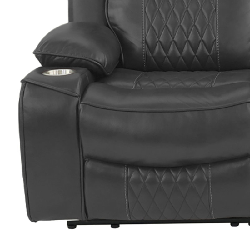 Power Reclining Sofa, Charcoal