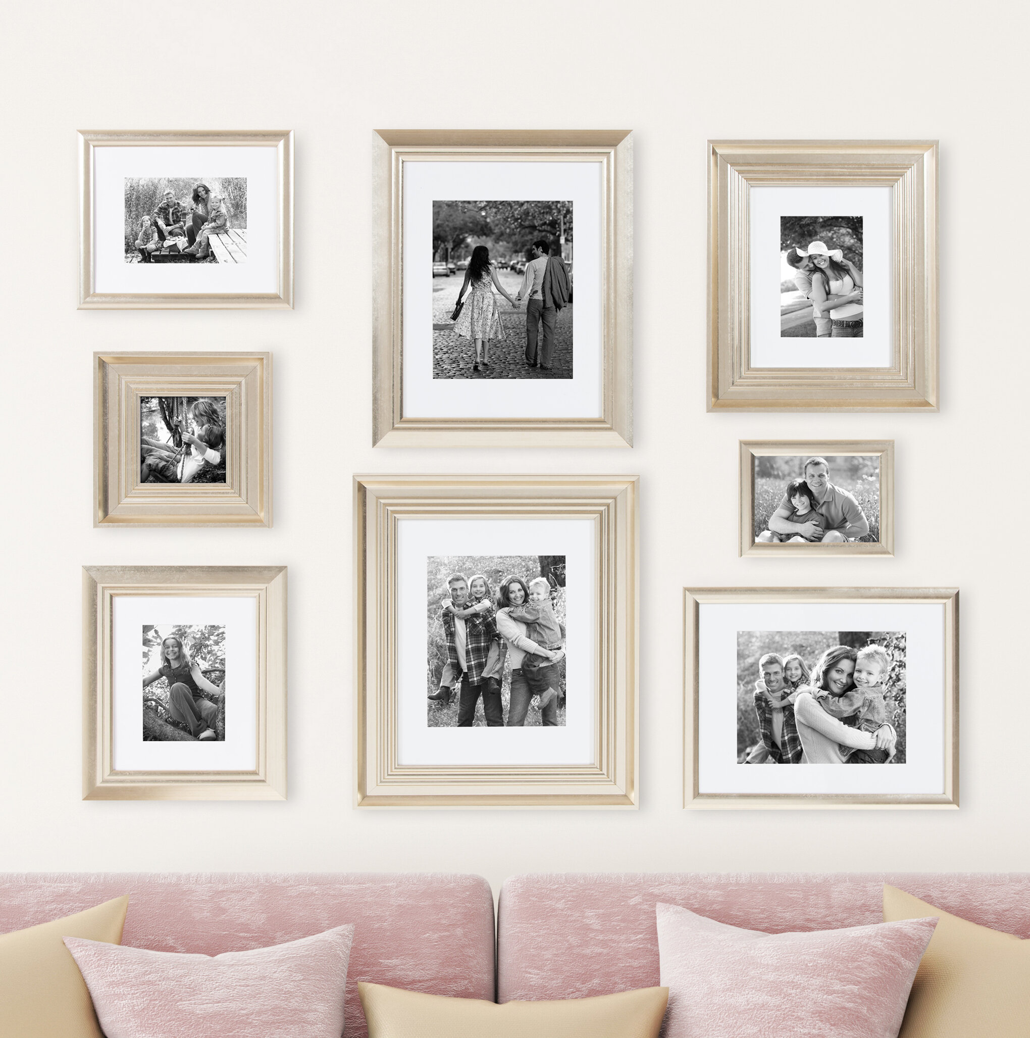 Three Posts™ Teen Syston 8 Piece Beveled Plastic Gallery Picture Frame ...