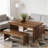 3-Piece Dining Set, Farmhous Style Kitchen Table With Two Bench