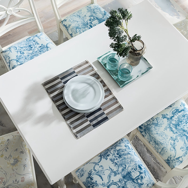Solid Wood Birch white Dining Table