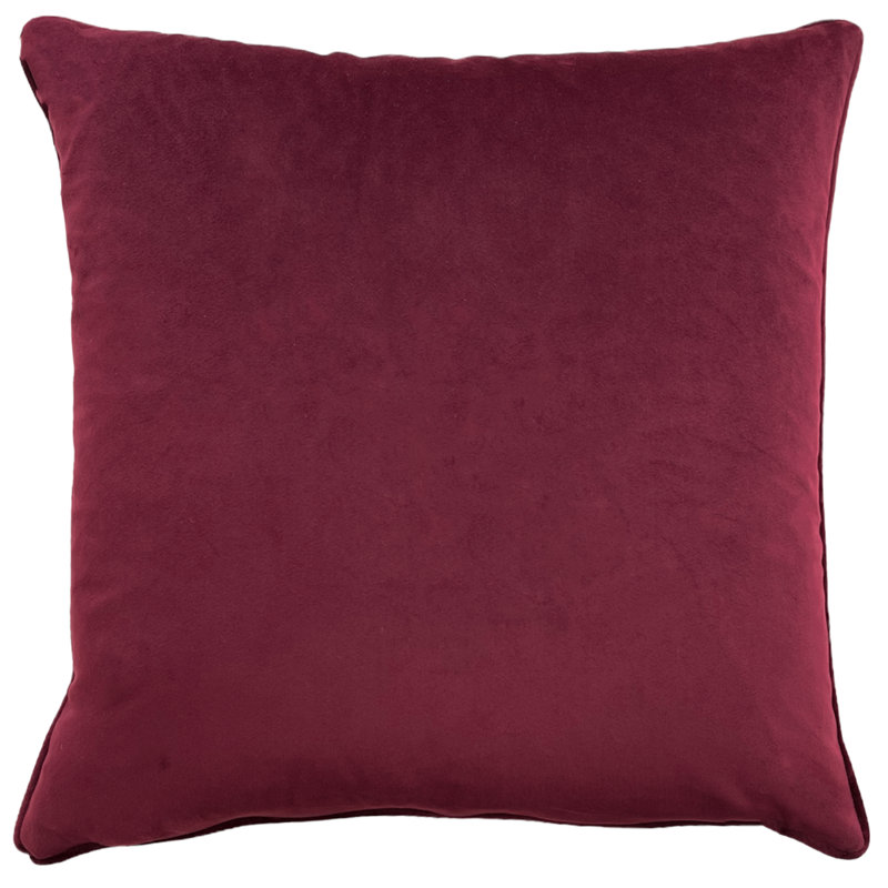 Mirrored Stag Floral Square Throw Pillow Cover