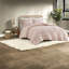 Elegant Polyester Bedding Set, Modern Pink Jacquard Design For Home