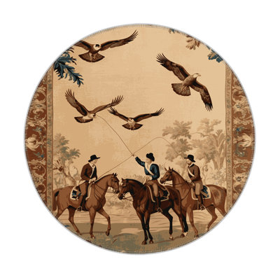 French Brown Indoor and Outdoor Area Rug