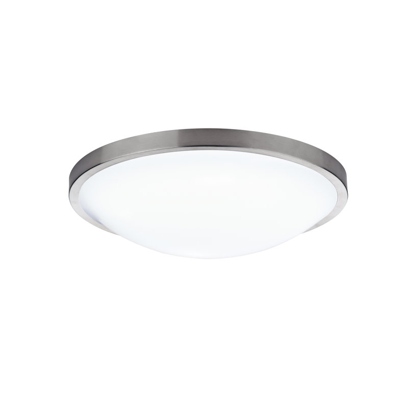Acrylic Flush Mount, Satin Chrome