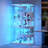67''H Glass Display Cabinet With Rgb Sensor Lights, 5-Tier Storage Cabinet with Lock-1156377593