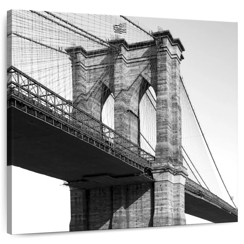 Lilie BW Brooklyn Bridge, H 10 po x l 10 po