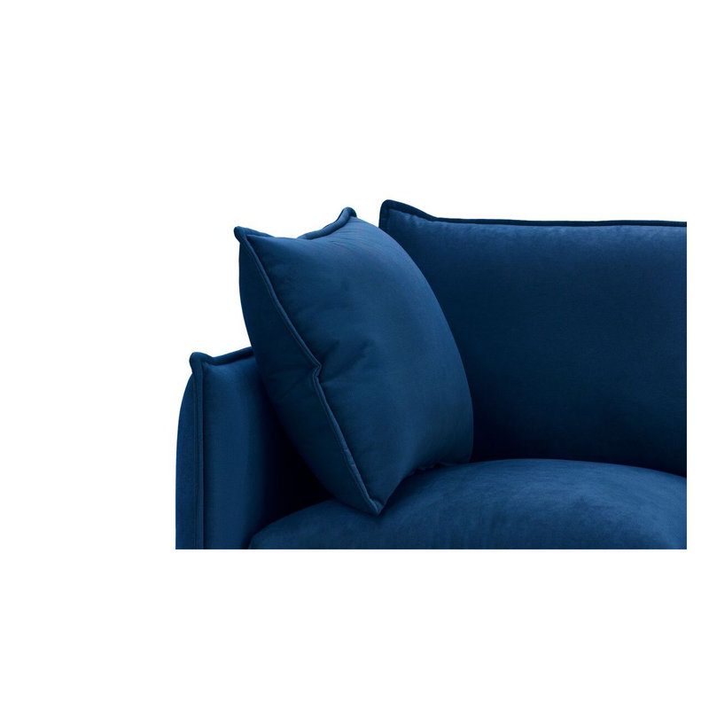 Neshay 3 Seater Velvet Sofa, Blue