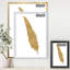 Glam Pure Gold Feather I - reproduction d'art sur toile-44220824-44220825