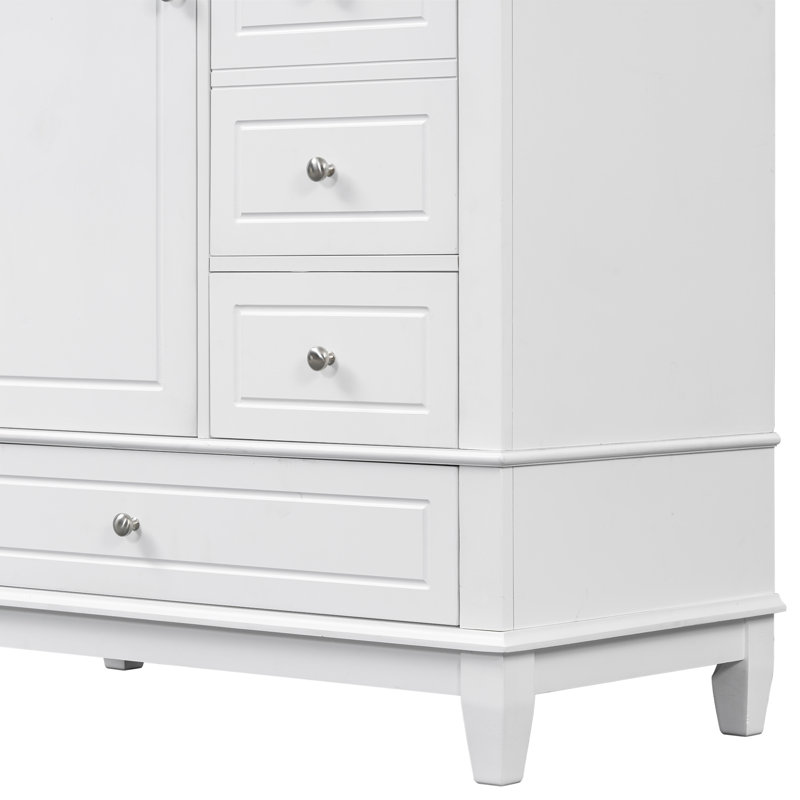 Kokkina 36" Bathroom Vanity With Ceramic Sink, White