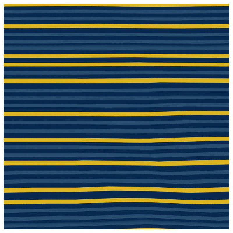 Édredon à rayures bleu marine et jaune, King