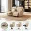 Canapé inclinable de salon en cuir beige
