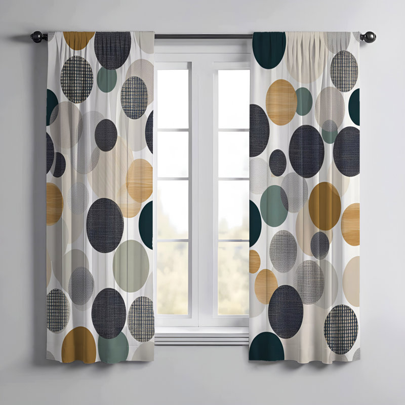 Paire de rideaux semi-transparents en polyester Edilmar, L 40 po x L 61 po