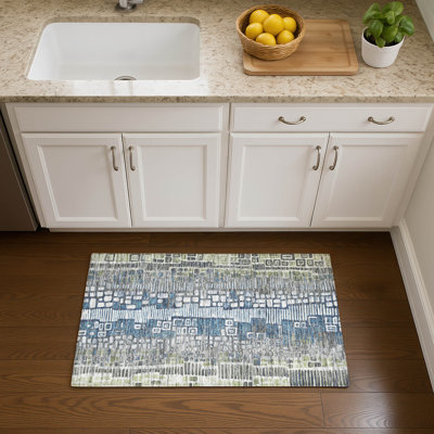 Tapis géométrique de qualité supérieure lavable à la machine Mayfield AMF2268