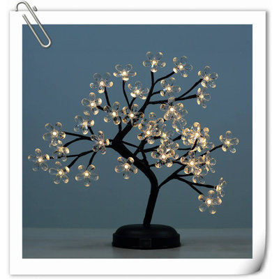 New 18Inch 36LED Blossom Bonsai Light, Clear Flower, Battery Powered For Home Decoration