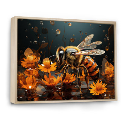 «Bee Buzzing Life», impression géométrique sur toile