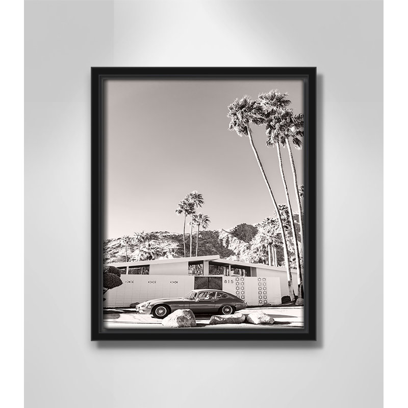 Palm Springs Ride; Imprimé par Young, H 11,5 po x l 9,5 po, Cadre flottant noir