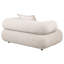 Fauteuil d'appoint Eskola en chenille avec accoudoirs arrondis, couleur ivoire