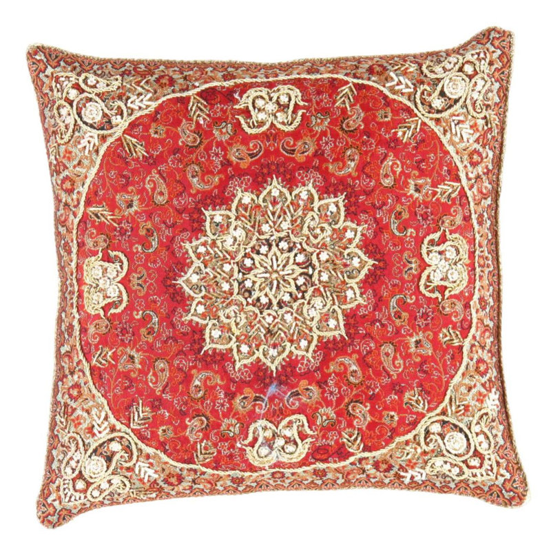 Rouge couleur diamant soie 16 po, Rouge / or oriental IRT 70