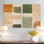 Ensemble de 2 impressions murales éthériques orange et vert