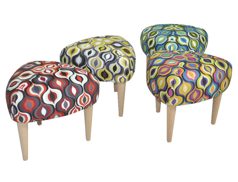 Solid + Manufactured Wood Accent Stool, Red