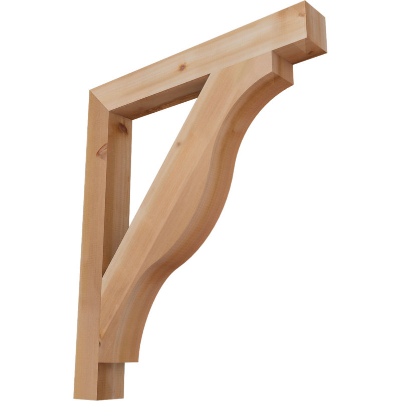 Support de bloc Funston, Cèdre rouge de l'Ouest (lisse), H 38 po x l 3,5 po x P 32 po