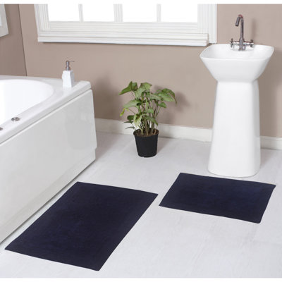 Luxury 100% Cotton Bath Rug (Set of 2) Reversible