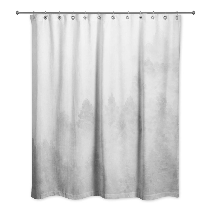 Rideau de douche simple Kimoralee, Gris clair