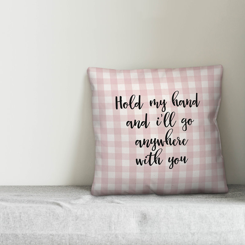 Plaid Throw Pillow, Throw Pillow, Pink/Black