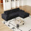 Canapé en velours côtelé modulaire de 114,5 pi, canapé réversible à siège inclinable, canapé 2 en 1 avec fauteuil inclinable et canapé en forme de L avec trois coussins décoratifs et deux coussins décoratifs-1115147309