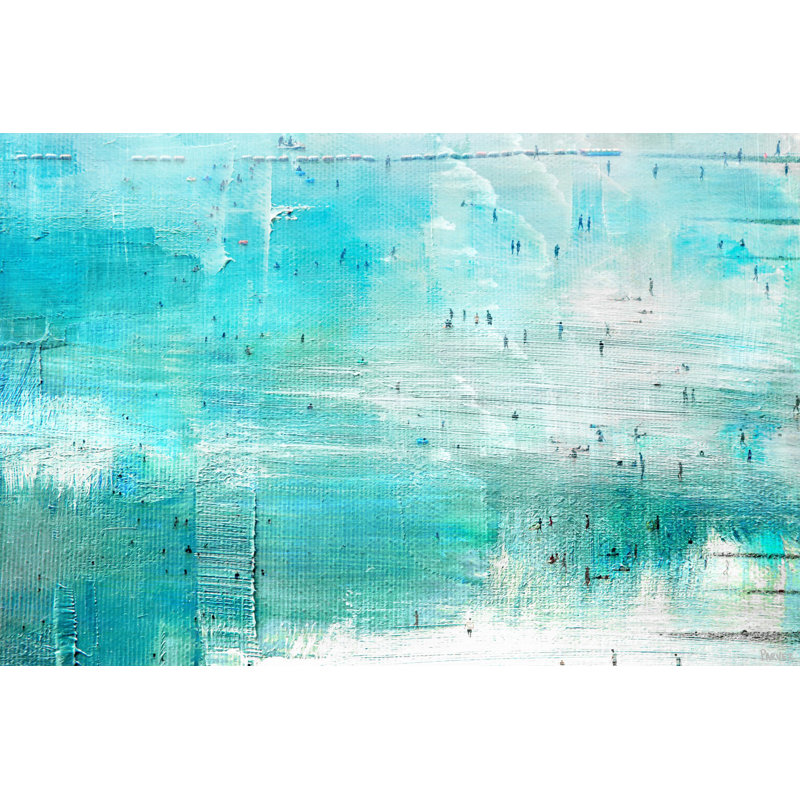 « aqua surf », toile tendue imprimée, H 12 po x l 18 po x P 1,5 po