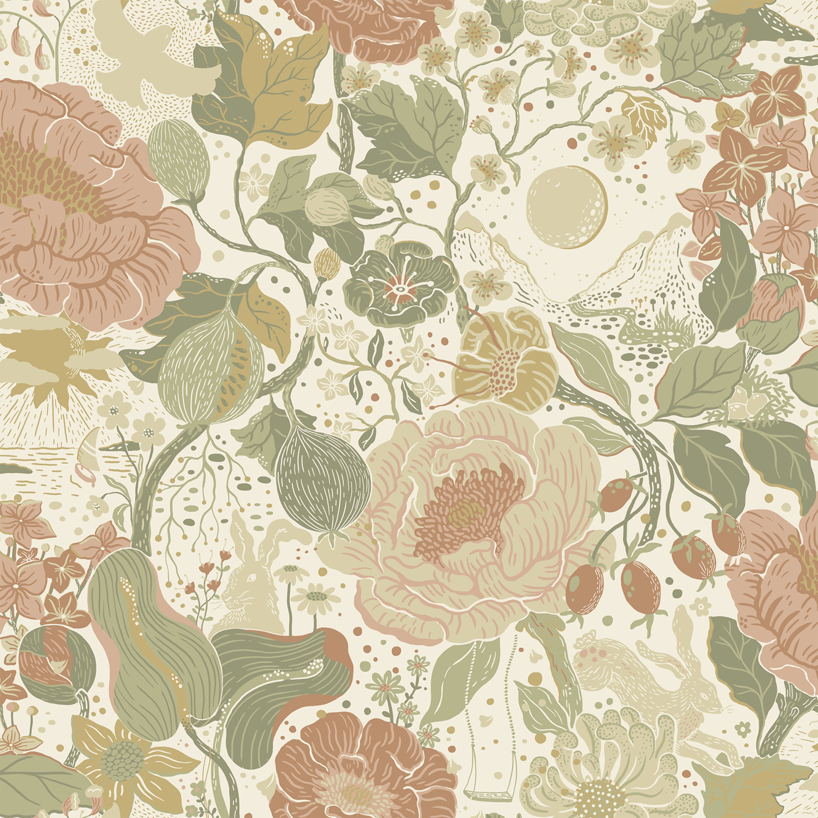 Harrell Wallpaper Roll, Green