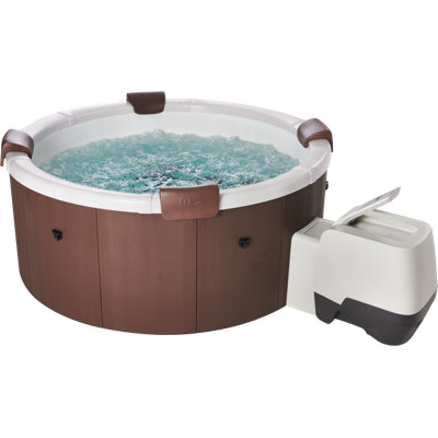 MSpa 4 - Jet ABS, Plastic Hexagon Plug And Play Hot Tub in Brown