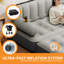 Matelas pour canapé-lit gonflable 2 en 1 grand avec dossier capitonné gris-1949219463