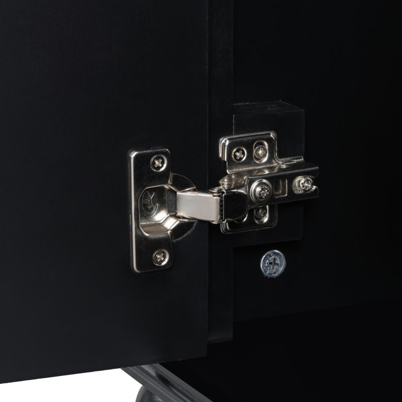 Meuble-lavabo sur pieds 36 po avec lavabo en céramique et armoire de rangement autoportante avec amplement d'espace de rangement