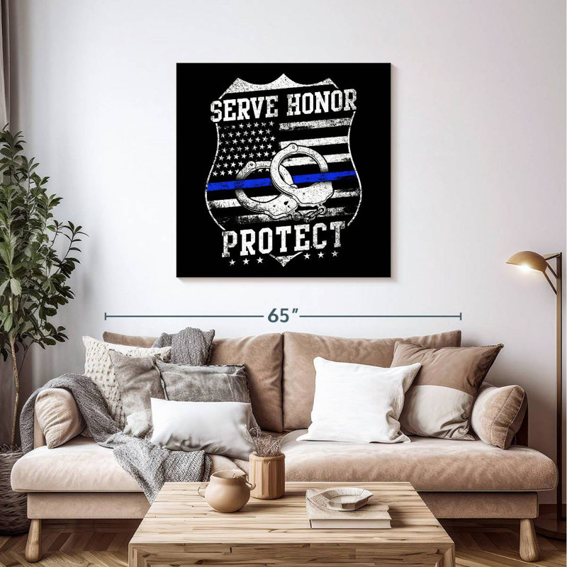 Lelar Serve Honor Protect, 39" H x 39" W