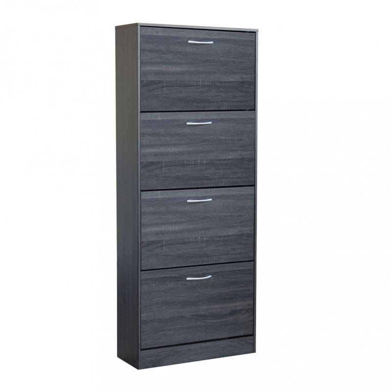 16 Pair Shoe Storage, Dark Grey