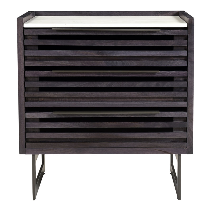 Iker 3 - Drawer Solid Wood Dresser