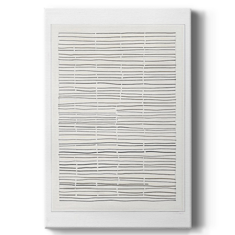 Toile tendue avec châssis abstrait CXCII - prêt à être accroché, H 18 po x l 12 po