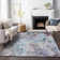 Premium Machine Washable Prisco Blue Rug