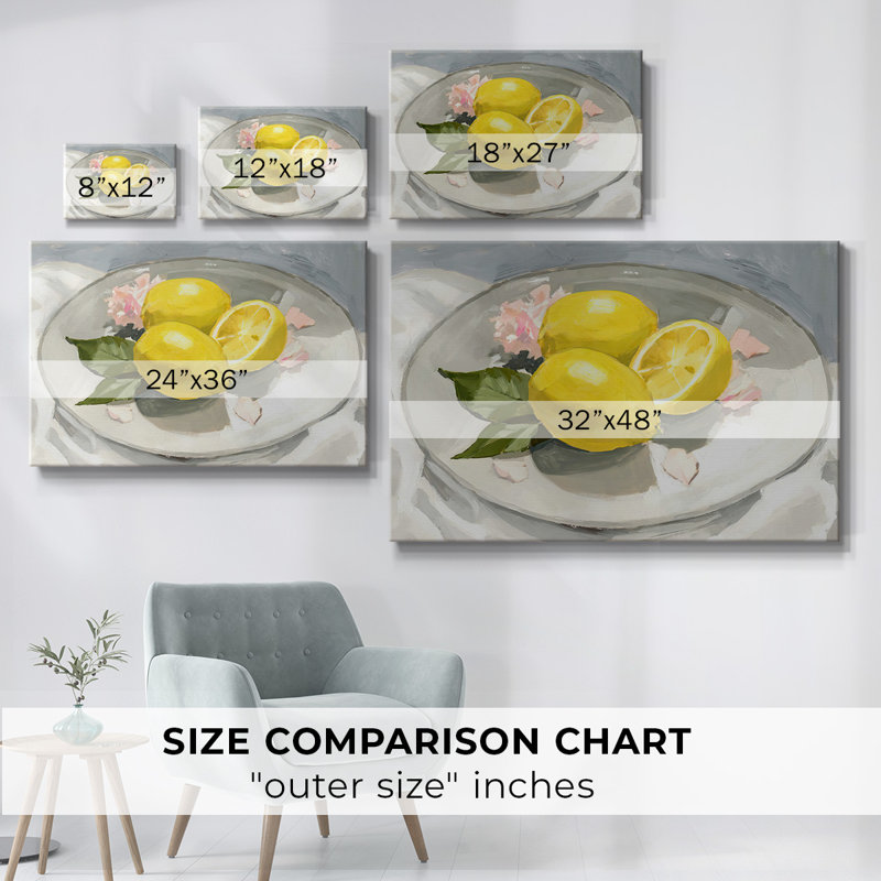 Citrons sur une plaque I-Gallery, H 40 po x l 60 po