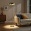 Lampe sur pied Tampa - extérieur doré + intérieur blanc - 55,11 po