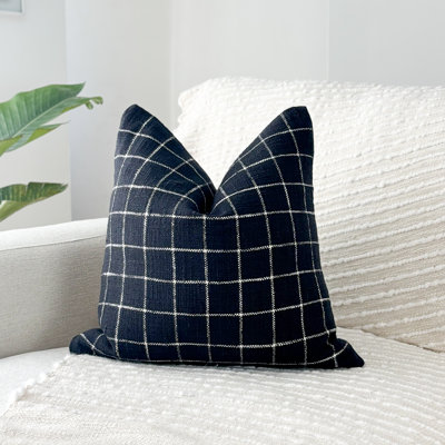 Black & White Checkered Pillow Cover