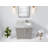 Boston 36 In. W X 22 In. D Right Offset Sink Bathroom Vanity In Elephant Skin Gray With 2 In. Carrara Marble
