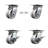 4 Piece Semi Steel Caster Set